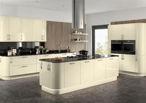 A high gloss kitchen offers a sleek contemporary design that is popular in current modern kitchen schemes. High Gloss Cream Kitchen Doors & Cupboards - Kitchen Warehouse