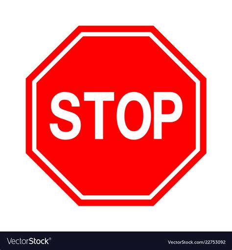 Stop Sign Icon Royalty Free Vector Image Vectorstock