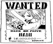 Coloriage Wanted Poster Of Luffy One Piece By Charitysmith JeColorie