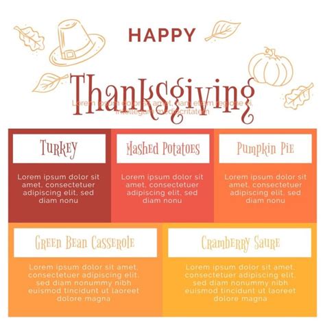 Free Thanksgiving Recipes Facebook Post Template