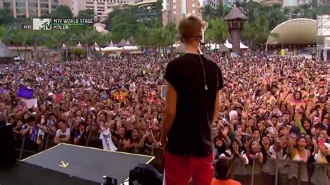 He's coming, corrupting, among the living! Justin Bieber - Boyfriend Live At MTV World Stage In ...