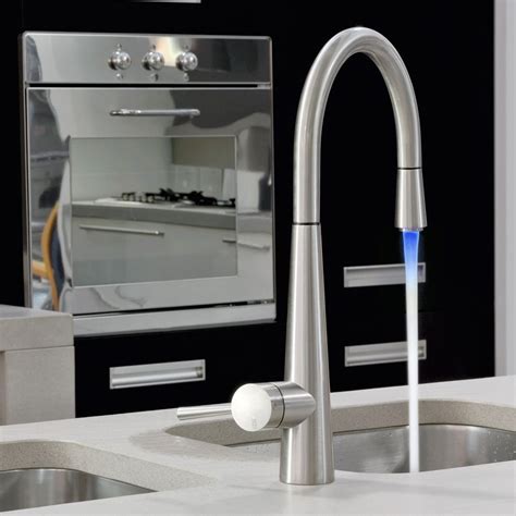 Gessi Just 20579 Monobloc Pull Out Kitchen Tap With Led Light Sinks