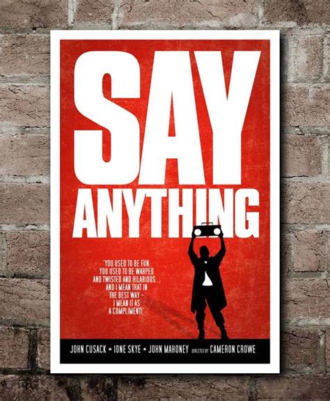 Say Anything Movie Quote Poster 12x18 Etsy