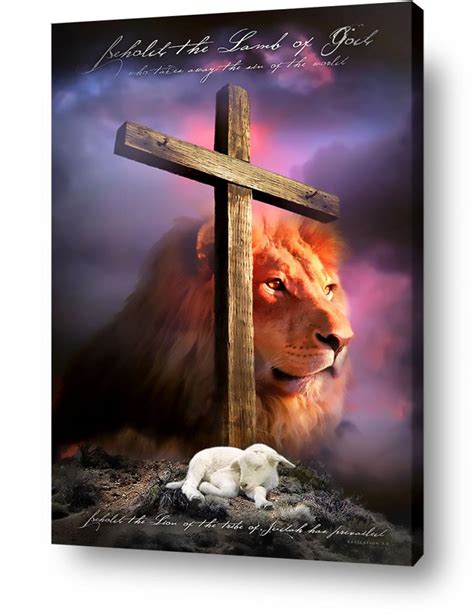 Behold The Lamb Of God Art Poster Christian Wall Decor