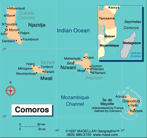 Map Of Comoros