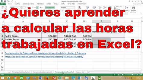 Básico Cálculos Y Fórmulas Con Fechas Y Horas En Excel Episodio 11