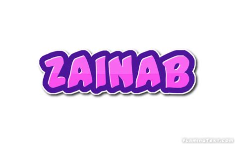 Zainab Logo Herramienta De Diseño De Nombres Gratis De Flaming Text