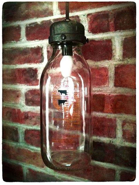 Recycled Milk Bottle Jug Hanging Pendant Light Farm To Table Bottle Lights Bottle Chandelier