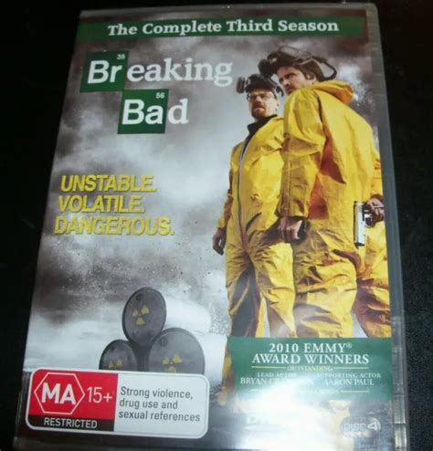 Breaking Bad The Complete Third Season Three Australia Region Dvd