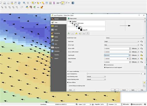 Qgis Scaling Vector Field Marker Arrow Based On Attribute