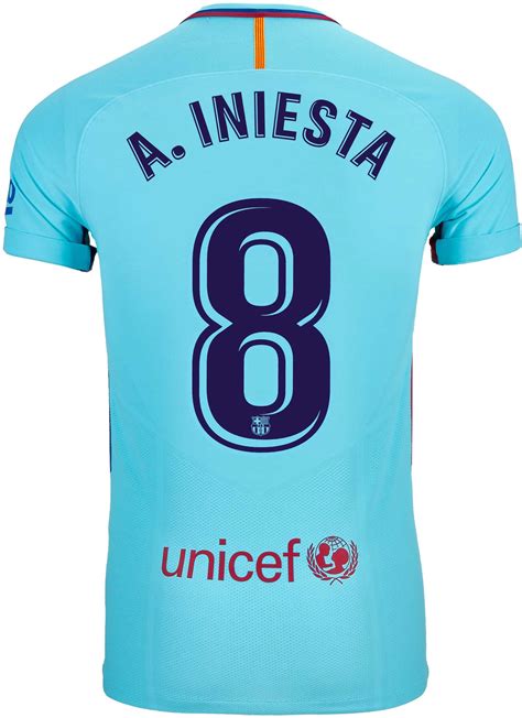 Nike Andres Iniesta Barcelona Away Match Jersey 2017 18 Soccerpro