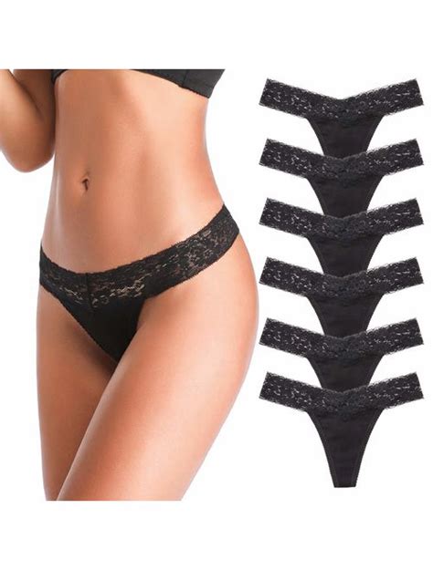 Buy Women S Thongs T Back Low Waist See Through Panties Sexy Seamless Lace Thongs For Women