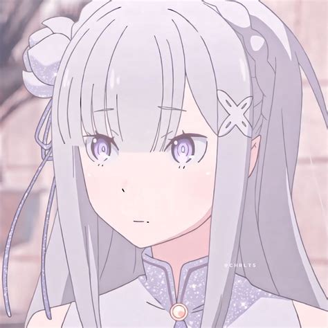 Rezero Emilia Icon🍙ʿ𖠄͎ Gadis Animasi Animasi Pertahanan