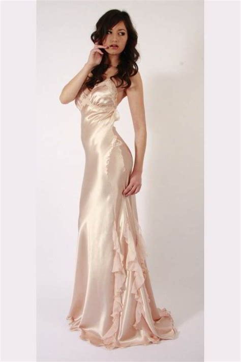 Liliana Casanova Arc De Triomphe Long Silk Nightdress Satin Dress