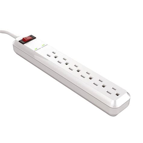 Reviews For 6 Outlet Power Strip Surge Protector With 3 Ft Cord Pg 4