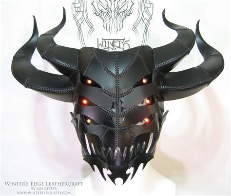 6 Eyed Demon Mask Helmet Design Mask Design Mascara Oni Dragon Mask