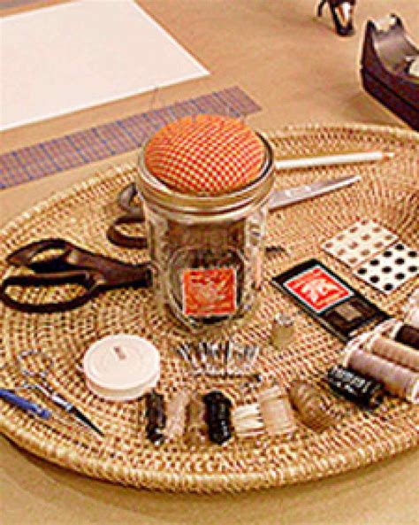 Mending Kit Mason Jar Sewing Kit Martha Stewart Home Crafts