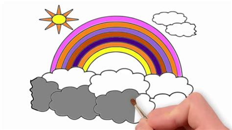 How To Draw Cute Rainbow Easy Learn To Draw Rainbow Drawing And Art Pic