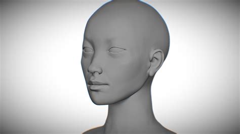 Asian Female Head Study 3d Model By Chocoleigh Aef20ef Sketchfab