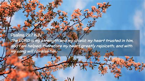 Psalms 287 Kjv Desktop Wallpaper The Lord Is My Strength And My