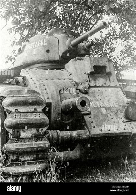 World War Ii France Tanks B1 Bis Tank Renault Char B1 Number 114