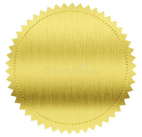 Gold Wax Seal Isolated On White Stock Image Image Of Blazon Vintage
