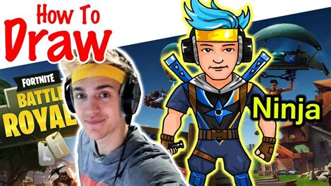 How To Draw Tyler Ninja Blevins In Fortnite Youtube