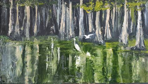 Louisiana Bayou Original Art Swamp Painting Landscape Oil Etsy
