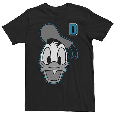 Big And Tall Disney Donald Duck Varsity Letter Face Tee Disney Clothing