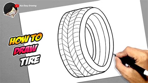 How To Draw A Tire Youtube