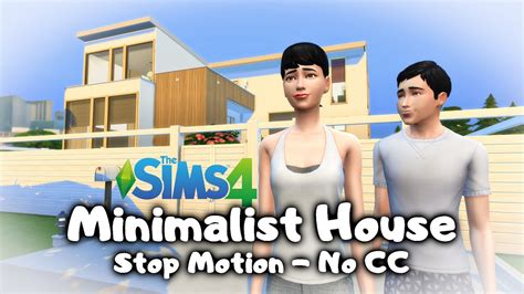 Minimalist Home Sims 4 Stop Motion Build No Cc Youtube