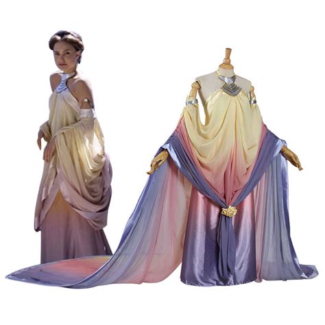 Star Wars Padme Naberrie Amidala Royal Lake Dress Cosplay Costume Women