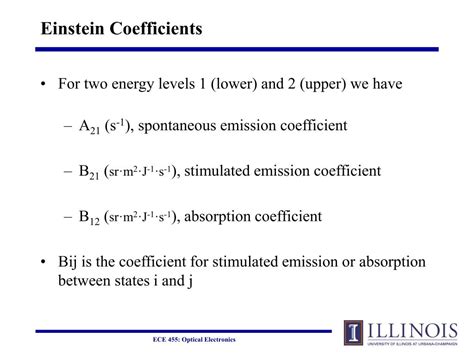 Ppt Lecture 8 Blackbody Radiation Einstein Coefficients And