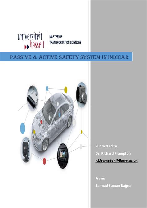 Pdf Passive And Active Safety System In Car Shahbaz Altaf