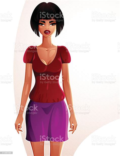 Beautiful Coquette Lady Illustration Full Body Portrait Stock Illustration Download Image Now