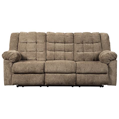 Ashley Signature Design Workhorse Casual Reclining Sofa Rooms And