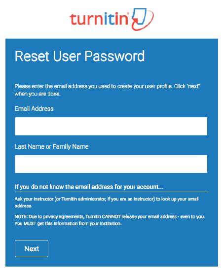 Resetting Your Password