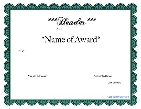 Free Printable Fill In Certificates All Forms Are Printable And