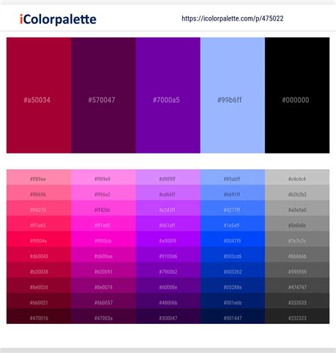 5 Latest Color Schemes With Purple And Light Sky Blue Color Tone