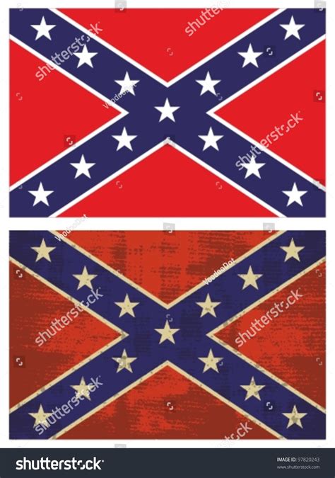 Confederate Flag Grunge Rebel Flag Stock Vector Illustration 97820243