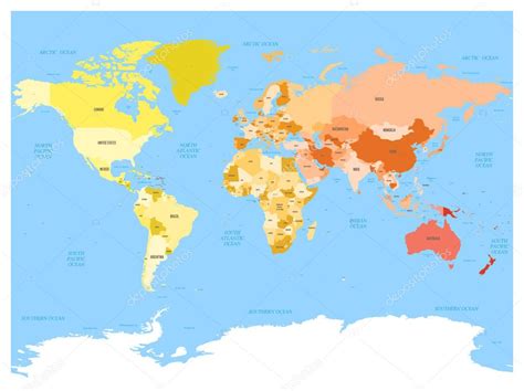 Meer dan 300 000 kleurplaten met namen erop om uit te printen en in te kleuren. Wereld kaart met namen van soevereine landen en grotere ...