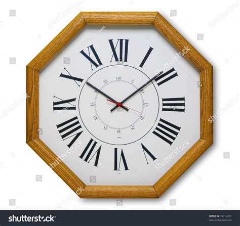 Maybe you would like to learn more about one of these? Wood Clock Octagonal Shape Isolated Shadow Stock Photo ...