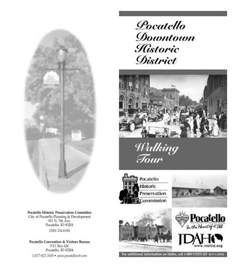 Downtown Historic District Self Guided Walking Tour City Of Pocatello