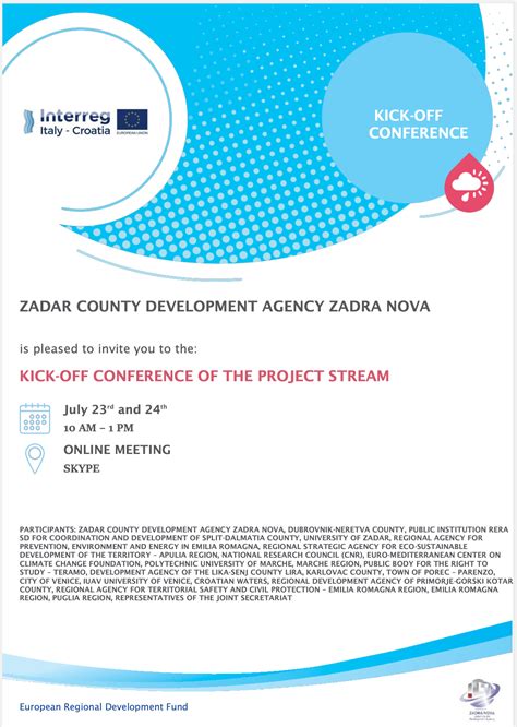 Kick Off Konferencija Projekta Stream Javna Ustanova Regionalna