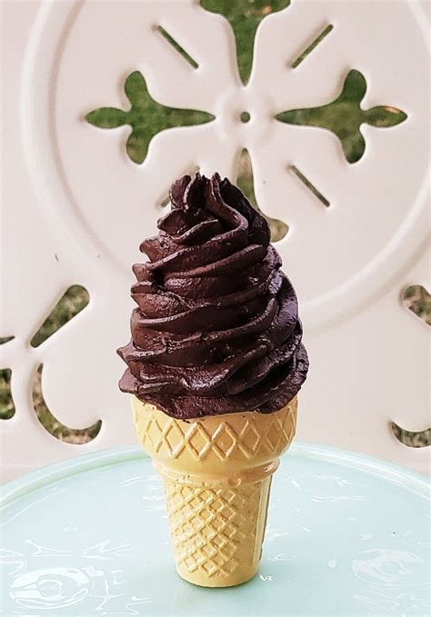 Fake Chocolate Dipped Ice Cream Cone Soft Serve Cake Cone Etsy