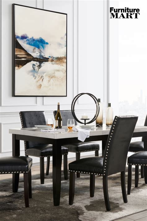 The Westby Marble Table With 4 Chairs Is A Modern Take On Dining The