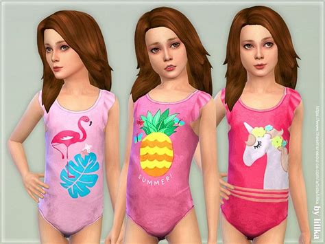 Swimsuit For Girls 03 Found In Tsr Category Sims 4 Female Child