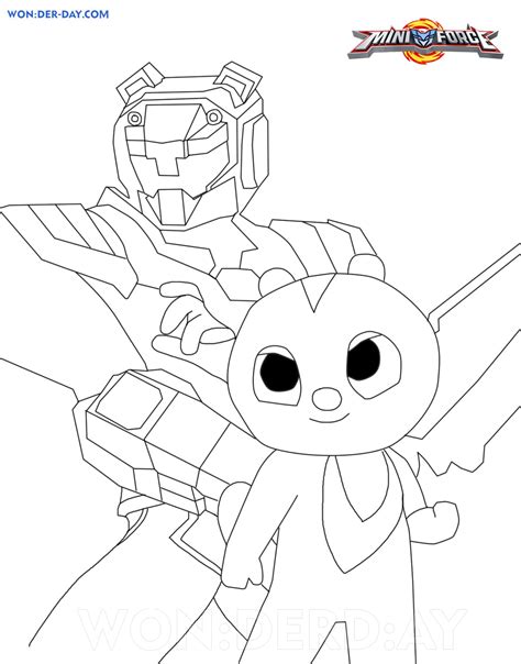 Miniforce Coloring Pages Print Free For Kids