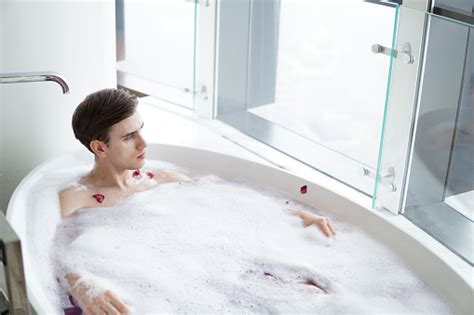 Man Taking Bath Stock Photo Download Image Now Bubble Bath 25 29