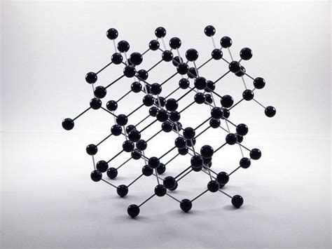 Ball And Stick Molecular Model Of The Diamond Cubic Crystal Structure
